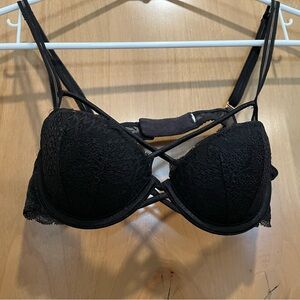 PINK Elegant Black Lace Bra
